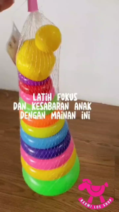 Warna cerah ring donat bebek w429 MAINAN ANAK/MAINAN EDUKASI RING