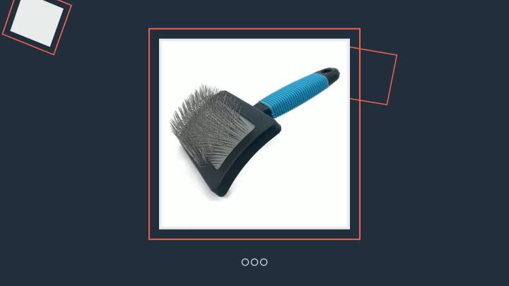 Dog Brush For Long Haired Dogs Poodles-Dog brushes for grooming&shedding-Large Firm Slicker Brush for Goldendoodles-With Soft Massage Grooming Stainless Steel Pins, Pet Grooming Wire Brush-25mm(1")