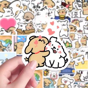 Adorable Healing Dog Photo Stickers 200 Pieces Line Art Mobile Phone Decoration Manuscript Desktop Waterproof Decals
