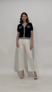 MINEOLA Jisoo Atasan Rajut Wanita Premium