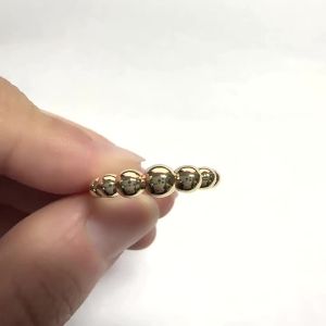 Huitan Beads Shaped Women Ring Gold Color Party Wedding Versatile Accessories Simple Fashion Special Design Jewelry for Lady