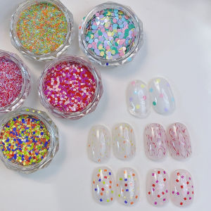 Korean Style Nail Art Shiny Macaron Colored Sequins Popular Barbie Color Square Long Strip Resistant to Solvents Nail Art Tools