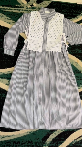 Dress Midi Kombinasi Rompi Brukat Gamis Wanita Keren Pakaian Wanita Stylish Fashion Wanita Muslim