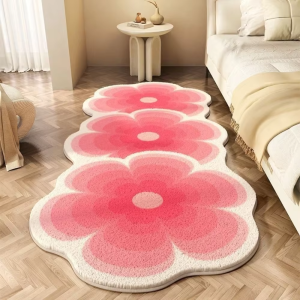 VIKAMA Mềm Mại Ấm Áp Có Thể Giặt Được Thảm Trải Sàn Chống Thấm Nước Cao Cấp Phòng Ngủ Sofa Thảm Đơn Giản Trang Trí Nhà Phòng Thảm Họa Tiết Thực Vật Mặt Sau PVC