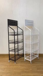 ของแท้ 100% ชั้นแขวนสินค้า 10 ตัว ชั้นวางของ+ฮูกแขวน 50x27x140 ชม สินค้าพร้อมส่ง ออกใบกำกับภาษีได้