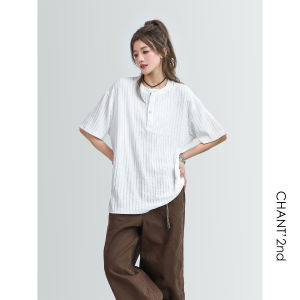 CHANT2nd | Henry Collar Short Sleeve T-Shirt