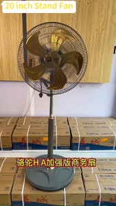 20 inch Aluminum Blade Electric Stand Fan Inverter Heavy Duty Industrial Fan High Adjustable Floor Fan Stand Electric Fan Tower Fan For Household Outdoor School Factory