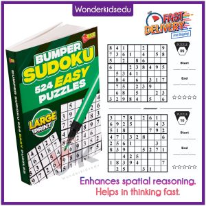 Bumper Sudoku Easy Puzzles for Kids | Word Game | Brain Boosting | Children | Young Readers