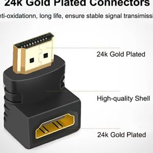 Konektor HDMI L / Conector Konector Port HDMI L Converter Konverter - Support Full High Display 1080 Pixel - Model HDMI 90 Derajat - Memudahkan Pemasangan Kabel HDMI