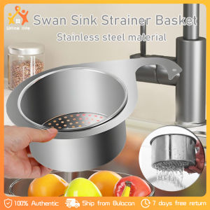Multifunctional Stainless Steel Swan Sink Strainer Basket Kitchen Sink Filter Basket Kitchen Waste Drain Basket