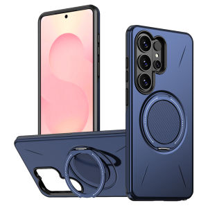 360° Metal Ring Holder Magnetic Armor Case for Magsafe Samsung Galaxy S26 Ultra S25 Edge S24 FE S23 Plus Mac Safe Bumper Cover