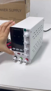 แหล่งจ่ายไฟ DC แบบปรับได้ 0-30V 60V 120V 0-10A เดสก์ท็อป Switching Power Supply OCP OVP พร้อมจอแสดงผล LED 4 หลัก 5V 2A การชาร์จไฟ USB อย่างรวดเร็วพร้อมปุ่มปรับเข้ารหัสความแม่นยำสูง OUTPUT