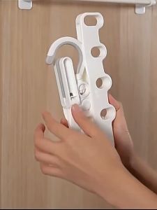 SG Stock🔥 Clothes Hanger 5-Hole Hanger Clothes Rack Hook Indoor Multifunctional Wall Hanging Clothes Dryer Folding Rack