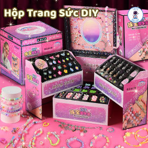 Đồ Chơi Làm Vòng Tay DIY Cho Bé - Hộp Charm Xâu Hạt Làm Vòng Handmade Thủ Công Phát Triển Sáng Tạo