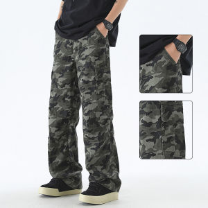 TUCANO | Cotton Camouflage Work Pants Casual Loose Straight Mens Trousers