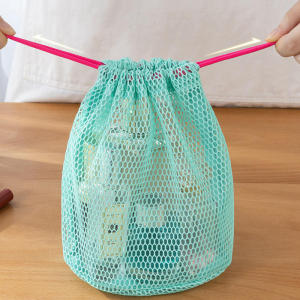 1pcs Nylon Mesh Drawstring Storage Pouch Bag Multi Purpose Travel & Outdoor Activity Pouch For Digital Products Makeup Bag