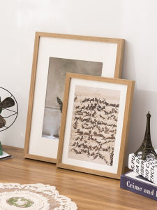 Large Size 4K8K Picture Frame Simple Modern Real Wood Sketch Oil Painting Advertising Frame Wall Decoration Home Accessories