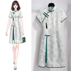 YEZATIIO | Modern Chinese Style Retro Younger Women Qipao Dress