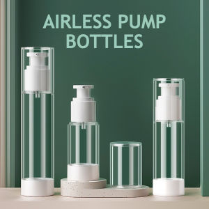 Airless Pump Bottles Vacuum Bottle Clear Refillable Empty Portable Travel Containers Liquid 30ml/50ml/80ml Lotion Mist Spray Jar