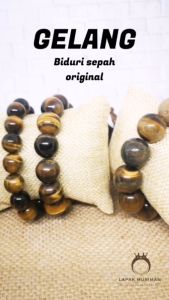 [Bayar di Tempat] GELANG BATU BIDURI SEPAH MATA HARIMAU TIGER EYE ASLI ORIGINAL