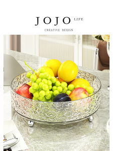 Luxurious Rotating Fruit Tray Simple Modern Home Living Room Tea Table Decoration Plastic Fruit Plate General Purpose Use