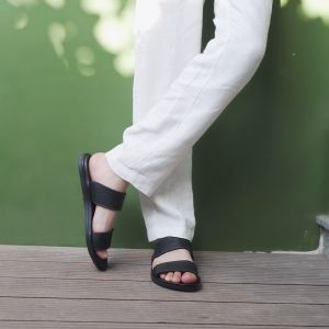 Dép da nam MULGATI quai ngang - LS0111