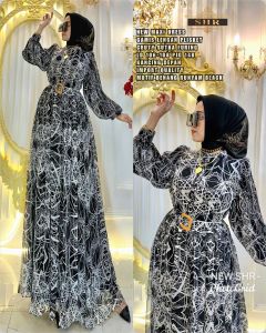 READY 13 MOTIF MAXI DRES AMBYAR BAHAN CERUT PREMIUM SHR
