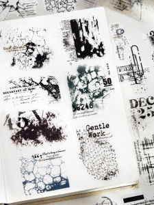 สติ๊กเกอร์ตกแต่งพื้นหลังแบบตัดด้วยเครื่องมือ PET ขนาดใหญ่ 100 แผ่น ไม่ซ้ำกัน สำหรับการตัดเย็บเล่มเล็ก ลายดอกไม้ ลายดอกไม้ ลายดอกไม้