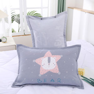 Thickened Pure Cotton Childrens Pillowcase Non-Disposable Pair Summer High-End Feel 40X60 Washable Cartoon Style Bedding