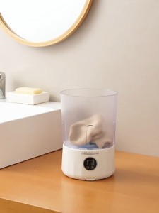 Portable Mini Washing Machine Double Barrel Rechargeable Wireless Washing Machine Inverter for Underwear Socks Travel Dorm Home Use Lightweight Energy-Efficient