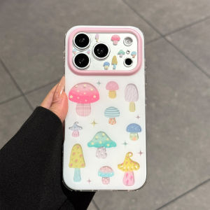 SENBO | Ultra-thin Protective Case Transparent Pretty Mushroom Design Camera Full Coverage