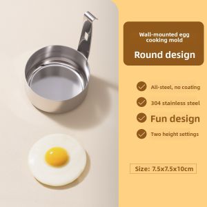 MAGIC KITCHEN | Stainless Steel Baby Food Molds Boiled Egg Mold Fried Egg Mold Poached Egg Steamer