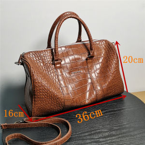 Vintage Large Capacity Womens Boston Bag Crossbody Handbag Pillow Design Fall Winter Commuter Bag MANGOSIX Brand