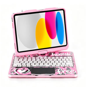 Magnetic Keyboard For iPad 10th/11th Case For IPad10 2022 10.9/11 A16 2025 Smart Backlit Keyboard Transparent Rotating Bracke