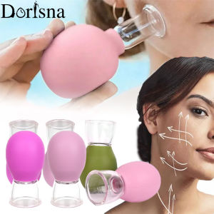 Dorisna Facial Massage Cups Rubber Vacuum Cupping Skin Lifting Massager for Face Pvc Body Cups Skin Scraping Massage Jar