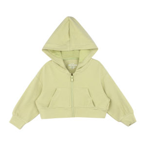 Spring New Arrival Childrens Casual Sportswear Set for Girls with Hood Open Cardigan And Straight Leg Casual Pants