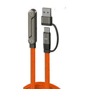 KEBIDU | KEBIDU 65W USB-A & 240W USB-C Fast Charging Cable With Stand Fast Charging Cable Phone Ultra-Fast Data Cable Phone Holder