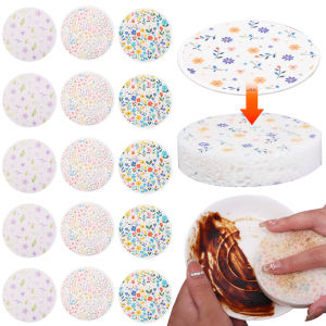 3Pcs Kitchen Sponge Eraser Round Flower Compressed Dishwashing Sponge Strong Absorbent Household Cleaning Tools