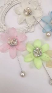 Pearl Corsage Flower Wedding Flower brooch rhinestone corsage Boutonnieres Fairy Corsage Kahwin Bunga Rozet Kerongsong