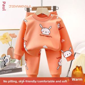 JIFANPAUL | Warm Fleece Baby Sleepwear Set for Autumn and Winter