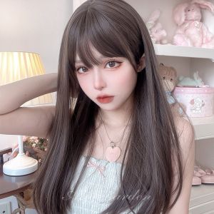 alice garden | Natural-Looking Black Straight Japanese-Style Wig