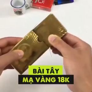 Bộ Bài Tây Nhựa PVC Mạ Vàng/Bạc 54 Lá – Không Thấm Nước Chống Gập Ánh Kim Đẹp Mắt Sang Trọng