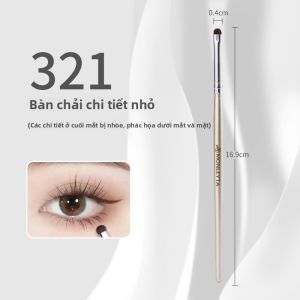 MONLEYTA | Cọ trang điểm nhỏ Cọ kẻ mắt chi tiết che khuyết điểm Dụng cụ trang điểm cọ trang điểm dài tay cầm bằng nhựa