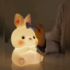 Lampu Tidur Silikon Sensor Sentuh Kelinci Night Light Silicone Rabbit Lamp Tap light