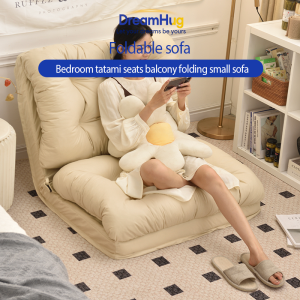 DreamHug Foldable sofa multifunctional Bedroom tatami seats balcony folding small sofa can lie down and sleep multi-position adjustment