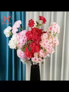 1 Bunch Simulation Cherry Blossom Branch Fake Flower Branch Artificial Sakura party decoration Kingtex Party needs