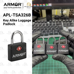 ARMOR TSA326B-1 TSA Approved Travel Luggage Lock Set - Multiple Locks Single Key Convenience