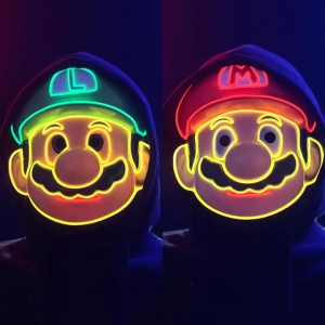 Spider-Man LED Mask  Party Neon Mask Cosplay Mask Halloween Festival Supplies Glow In Dark