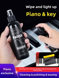 Piano Cleaning Polish Care Solution Guitar Violin Guzheng Erhu Ukulele Neutral Bright Light Send Mouth Organ Bag