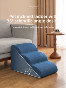 Anti-Slip Pet Stairs for Dogs And Cats Small Dog Stairs to Bed Low Foot Cat Stairs Slope Bedside Steps for Elderly Pets